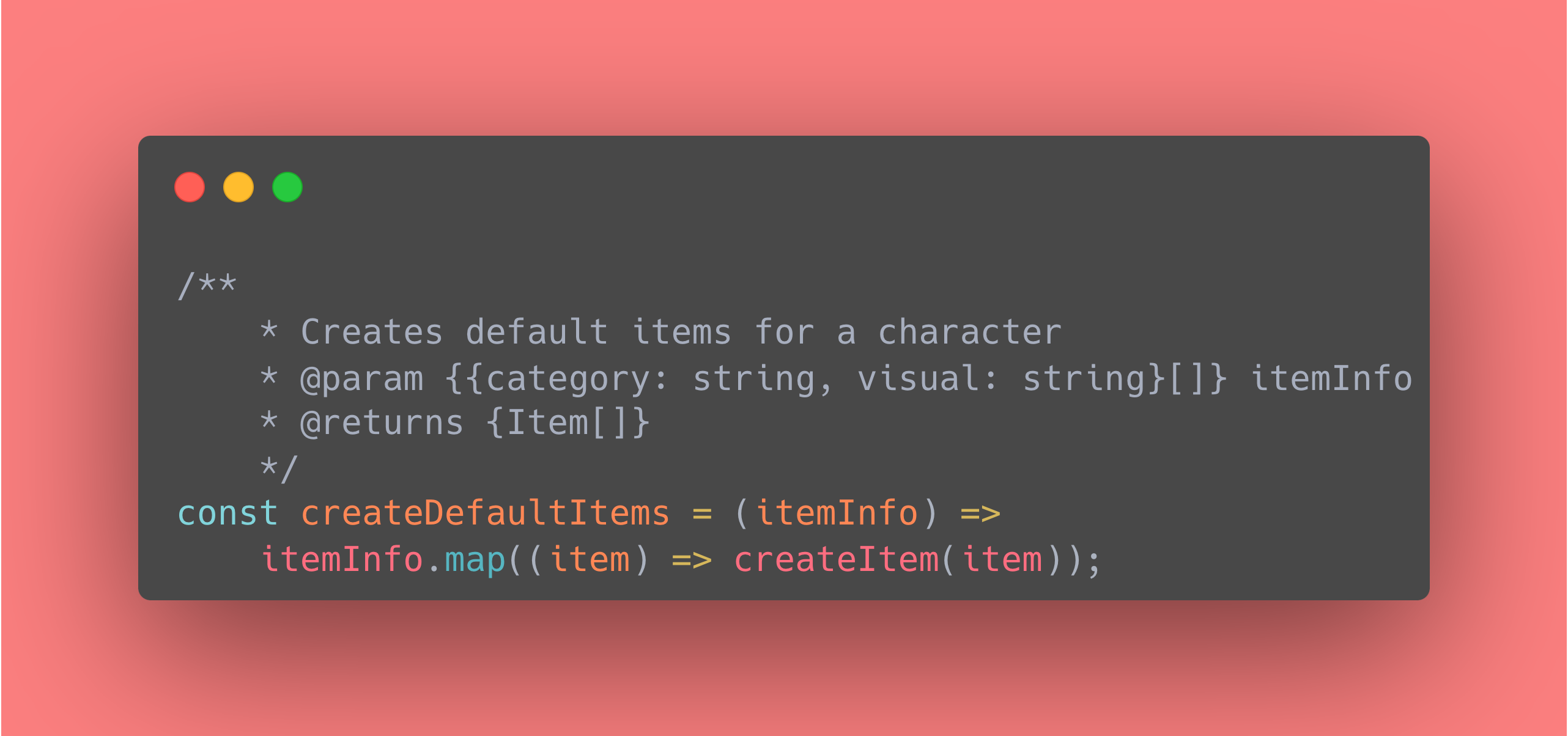 create default items